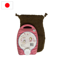 Load image into Gallery viewer, Polyethylene Hot Water Bottle 1.7L Pink with Brown Cover