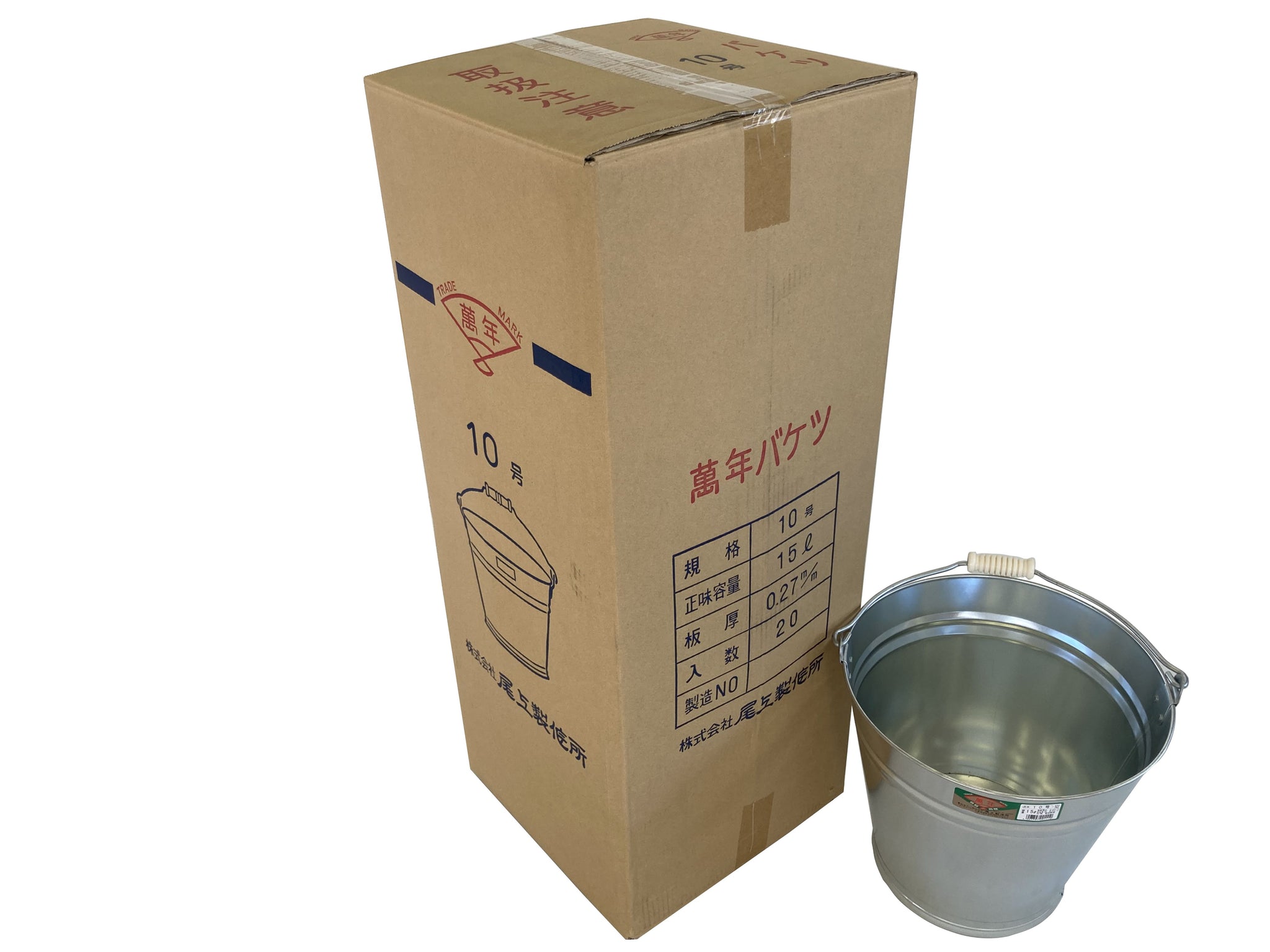 尾上製作所(ONOE) バケツ 20個入り 10号 15L 使いやすいつり手 底が広く安定性・耐久性あり 衝撃や寒さに強い亜鉛鉄板 底は特殊 ２０個入り バケツ１０号 \u2013 株式会社尾上製作所