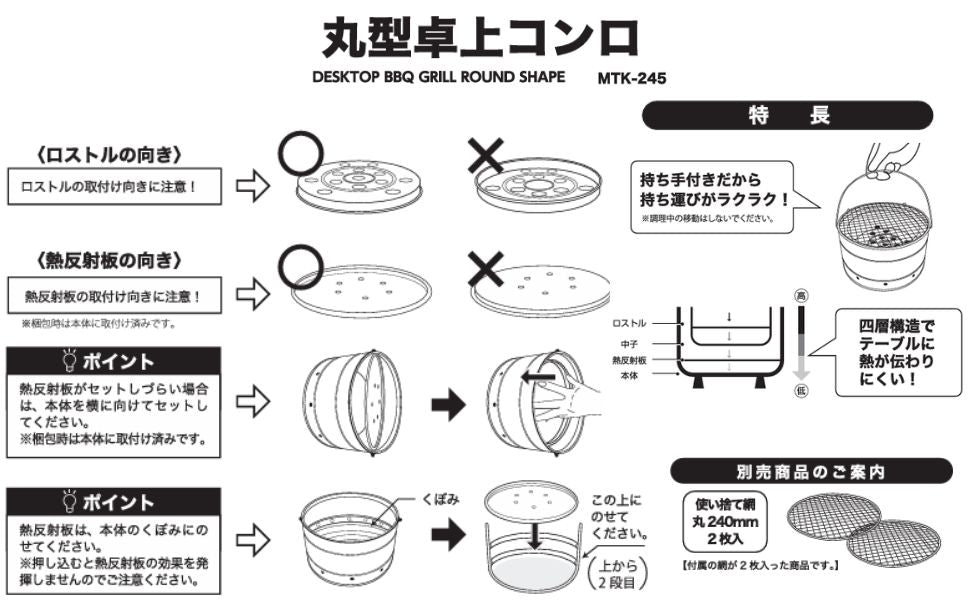 別誂 midkonro MHsize 三土コンロ ハイサイズ 丸型卓上コンロ – 株式会社尾上製作所